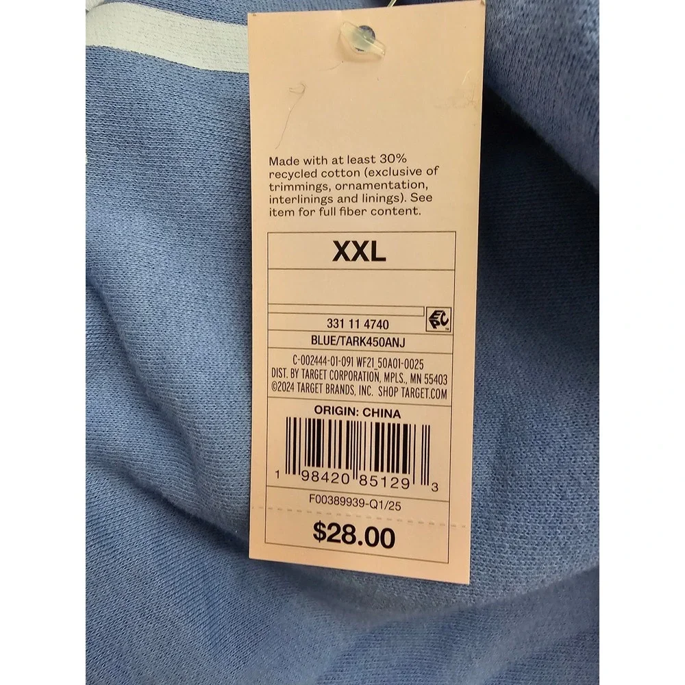 Wild Fable Weekend Football Club Blue Oversized Sweatshirt XXL‎ NWT 331114740 - Picture 3 of 7